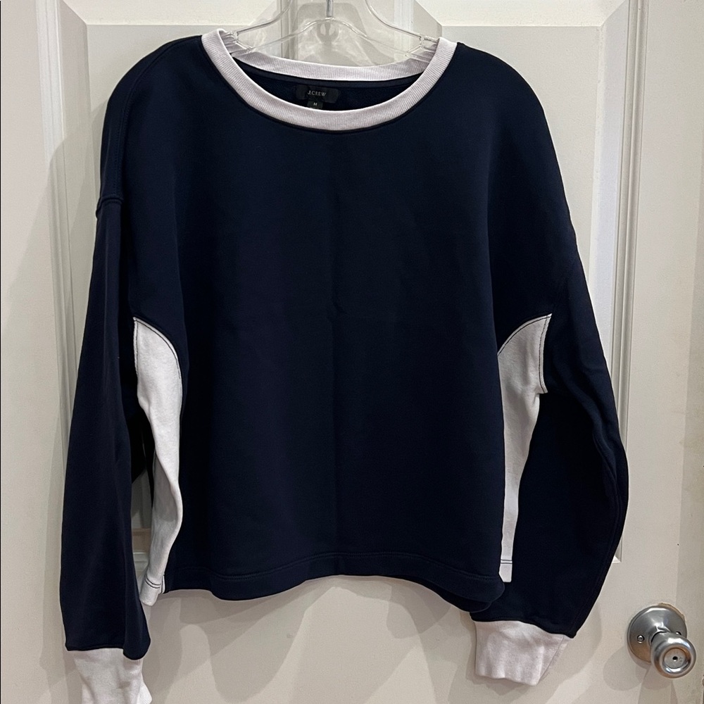 JCrew Navy and White Sweatshirt and Shorts Set